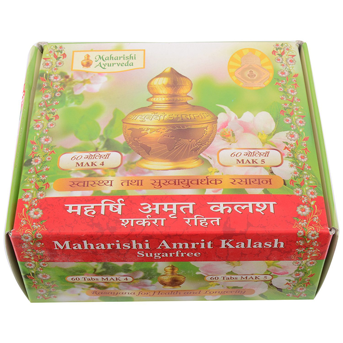 Maharishi Amrit Kalash - Dual Pack of 4 & 5 (with Sugar Free Tablets)